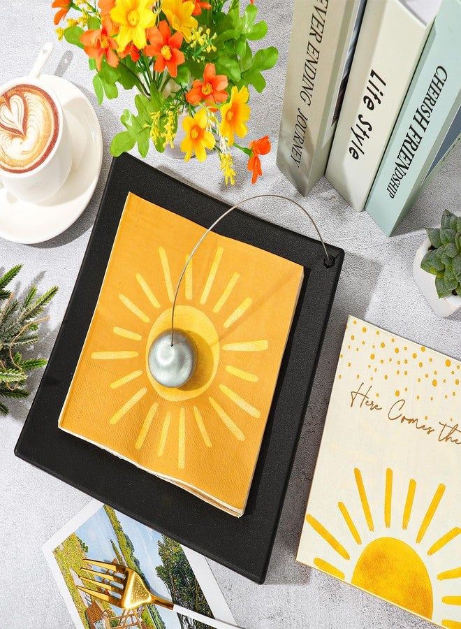 JarThenaAMCS 100Pcs Boho Sun Paper Napkin Double-Sided Disposable Sunshine Baby Shower Luncheon Napkin First Trip Around the Sun Party Napkins for Party Supplies Table Decor - Image 4